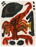 A. R. Penck, Untitled (Skorpion), 1995, Gouache and watercolour on card