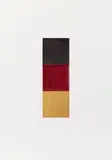Gerhard Richter, Schwarz Rot Gold I, 1998, Collage aus drei mit Ölfarbe bemalten Quadraten aus Halbkarton, auf Karton montiert