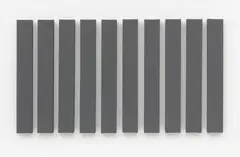 Alan Charlton, 10 Vertical Parts, 1999, 10-part work: each acrylic on canvas. Each