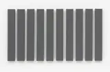 Alan Charlton, 10 Vertical Parts, 1999, 10-part work: each acrylic on canvas. Each