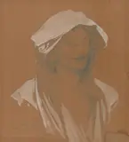 Alphonse Mucha, Portrait, 1903, Coloured chalk and gouache on brownish card