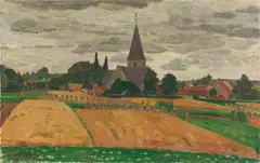 Léon de Smet, Village Flamand, 1943, Oil on canvas