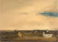 Constant Permeke, Landschaft mit weißem Haus, Oil on canvas