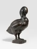 August Gaul, Junger Schwan, sich putzend