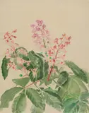 Kastanienblüten by Erich Heckel, 1944, Watercolour over chalk drawing on chamois-coloured laid paper, sold Jun 2022