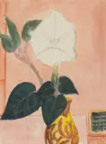 Dattura-Blüte by Erich Heckel, 1967, Watercolour and black chalk on laid paper with watermark 'INGRES CANSON FRANCE', sold Jun 2022