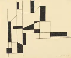 Gerd Arntz, Zeichnung 11, 1921/1922, Pen and ink drawing on drawing paper