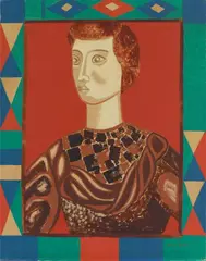 Bruno Goller, Frauenkopf, 1957, Oil on canvas
