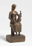 Kleine zweite Geige sitzend by Gerhard Marcks, 1977, Bronze, sold Jun 2022