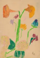 Ida Kerkovius, Blumenstillleben, Pastel on wove paper. 47 x 33.7/