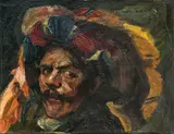 Lovis Corinth, Selbstporträt als Nürnberger Landsknecht, 1913, Oil on canvas, relined