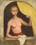 Mädchen am Fenster by Karl Hofer, 1942, Oil on canvas, offered Jun 2022