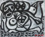 A. R. Penck, Untitled (Hommage a Picasso), 1995, Acrylic on canvas