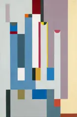 Vertikal - Kompostion by Walter Dexel, 1922-23/1964, Oil on canvas, sold Jun 2022