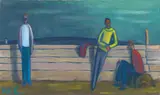 Werner Berg, Kegelbuben, 1976, Oil on canvas