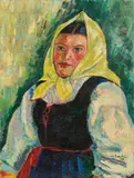 Max Pechstein, Bäuerin aus Nidden, 1909, Oil on canvas
