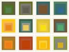 Josef Albers, SP (Homage to the Square), 1967, 12 colour silkscreens on card. Each
