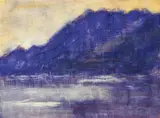Ascona - Monte Gridone by Christian Rohlfs, 1936, Water tempera on watercolour laid paper with watermark 'P M FABRIANO', sold Jun 2022