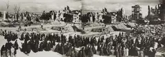 Hermann Claasen, Fronleichnamsprozession, Köln, 1946, Gelatin silver print, printed later (copy print of a photo montage)