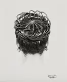 J. D. 'Okhai Ojeikere, Untitled (from the series: Hairstyles), 1973, Gelatin silver print, printed 2000 by Philippe Salaün