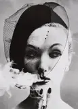 William Klein, Smoke + Veil, Paris (Vogue), 1958, Gelatin silver print, printed later