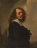 French or Netherlandish School 17th century, Portrait of a Man in a Landscape, Oil on canvas (relined)