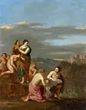 Toussaint Gelton, The Finding of the Infant Moses, Oil on copper