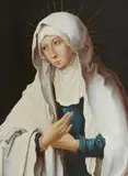 copy after Lucas van Leyden, The Virgin Mary as Mater Dolorosa, Oil on panel