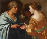 Netherlandish Caravaggist, The Fortune Teller, Oil on canvas (relined)