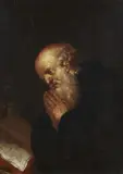 Januarius Zick, A Saint at Prayer, Oil on panel