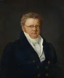 Simon Meister, Portrait of a man with glasses, Oil on canvas, mounted on hardboard
