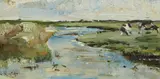 Willem Roelofs, Meimoand te Noorden, Oil on panel
