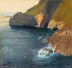 Gustav Schönleber, Depths of the Ocean, Riviera, Oil on canvas