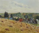 Victor Vignon, Landscape with a Village, Oil on canvas