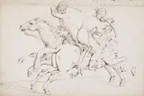 Johann Heinrich Wilhelm Tischbein, Two Cavalrymen fighting with Sabres