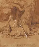 Johann Heinrich Wilhelm Tischbein, Centaur lying under an Oak Tree