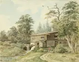 In the Mühltal by Johann Jakob Dorner the Younger, Watercolour over pencil, sold May 2022