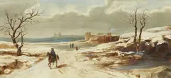 Horseman in a Snowy Landscape by Charles Hoguet, Watercolour, offered May 2022