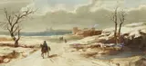 Charles Hoguet, Horseman in a Snowy Landscape