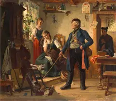 Ferdinand Brütt, The Telltale Study, Oil on canvas