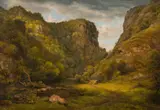 John Linnell, English Mountain Landscape, Oil on canvas