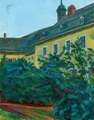 Wilhelm Trübner, Neuburg Abbey in Heidelberg, Oil on canvas