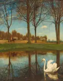 Hans Thoma, The Swan, Oil on canvas