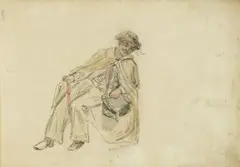 14 Figure Studies by Hugo Mühlig, Watercolour over pencil and black chalk. Slightly different dimensions, approx, offered May 2022