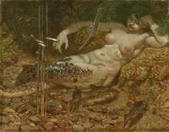 Alexander Rothaug, Sleeping Nymph, Oil on canvas (relined)