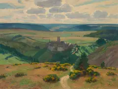 Flowering Broom near Reifferscheid by Fritz von Wille, Oil on canvas, sold May 2022