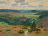 Fritz von Wille, Flowering Broom near Reifferscheid, Oil on canvas