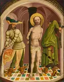 The Flagellation by Master of the Tucher Altar, Tempera on panel, sold May 2022