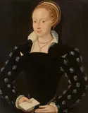 Probably Bruges School second half 16th century, Portrait of a Lady, Oil on panel