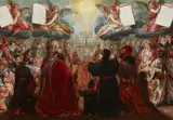 David praising the Lord by circle of Christoph Schwarz, Oil on panel (parquetted), offered May 2022
